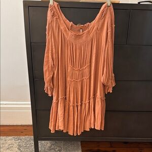 Free People Rust Orange Boho Dress